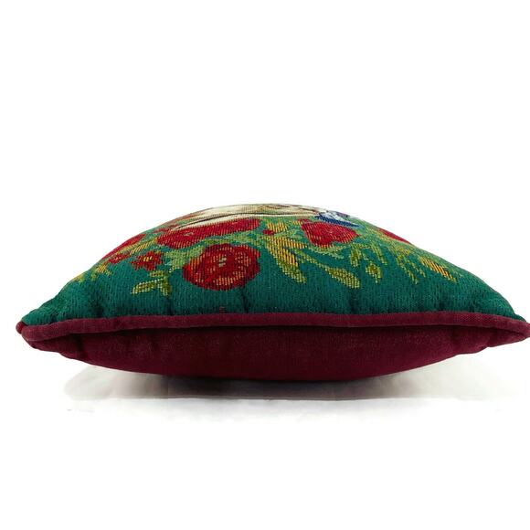 Portofino Tapestry Pillow Bunny Rabbit in Flowers 12 x 11 Inches - Picture 6 of 7